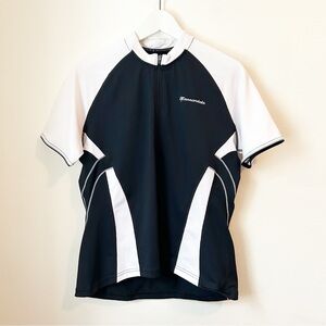 Cannondale Women's Climb Cycling Jersey Black and White 3 Pockets - Size Large